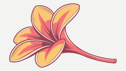 Obraz premium Download beautiful plumeria flower vector art illustration for free use in floral designs and botanical projects
