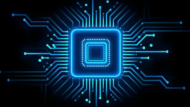 Blue Chip Icon in Cyberpunk Vector Style/サイバーパンクベクターのブルーチップアイコン8