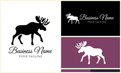 Moose Silhouette Logo Designs.