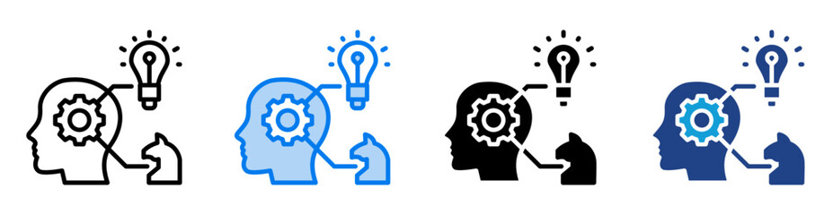 Tactical icon set multiple style collection