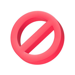 stop icon red color 3d rendering