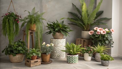 potted plant in the garden