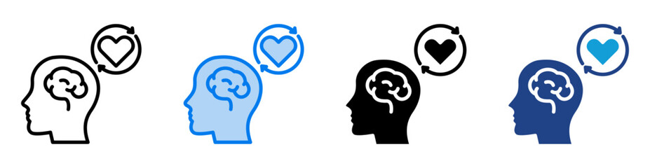 Empathy icon set multiple style collection