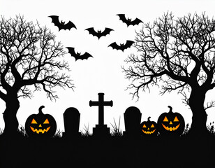 halloween background with pumpkin