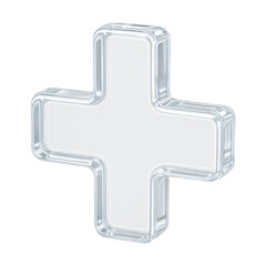 Obraz premium PNG Glossy transparent 3D plus