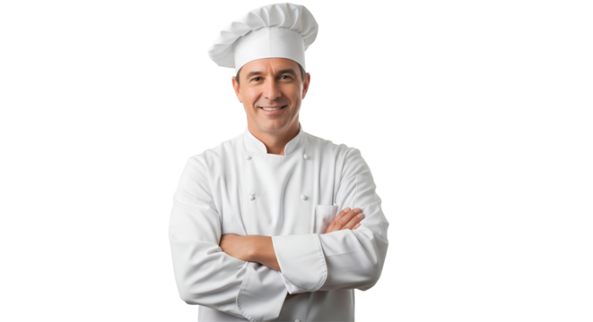 Professional Chef Culinary Expert Portrait - Transparent Background