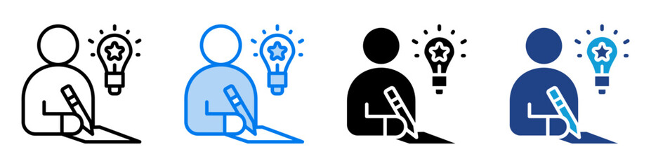 Originality icon set multiple style collection