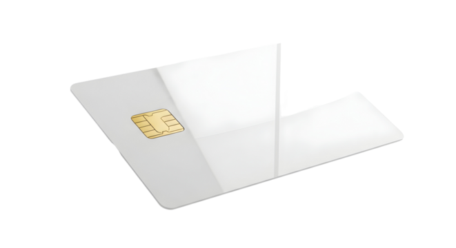 White credit card. 3d rendering isolated on white background. Cartoon plastic style icon