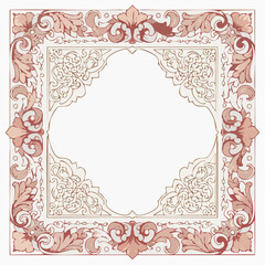vintage frame with floral ornament