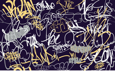 urban graffiti typography, grunge newspaper pattern, grunge paint element, Graffiti seamless pattern abstract, meaningless letters.hand-drawn texture, street art retro style. i.eps