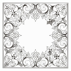 abstract floral background with frame