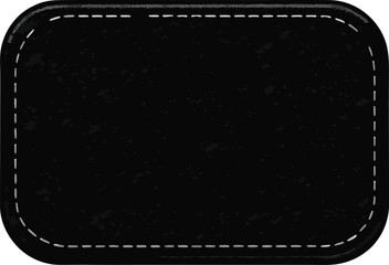 Blank black patch with stitched border