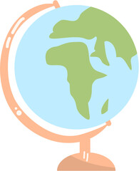 Globe School Illustration -Cute School Supplies Vector Pack for Kids