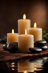 Tranquil Zen Candle Arrangement for Harmonious Meditation Space