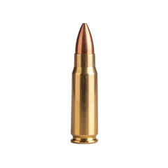 Large caliber bullet isolated on transparent background, perfect for compositions related to war, hunting, or crime