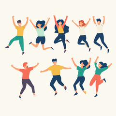 vector illustration of a dancing girls