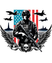 American Eagle Patriot Soldier military Army