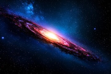 Fototapeta premium Majestic Spiral Galaxy Cosmic Nebula Stars Space Background