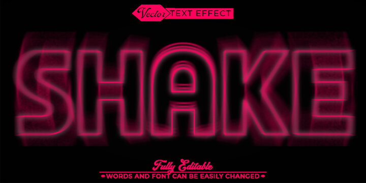  Dynamic and Powerful Shake Motion Vector Editable Text Effect Template