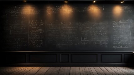 Dark Room Chalkboard Wall Writings