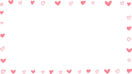Doodle of heart frame for valentine's day. Hand drawn heart element vector.