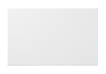 A clean, blank white rectangular canvas isolated on a transparent background, offering ample copy space for design
