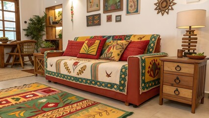 modern living room with sofa
