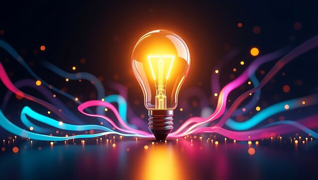 Light bulb idea innovation creative thinking inspiration energy concept