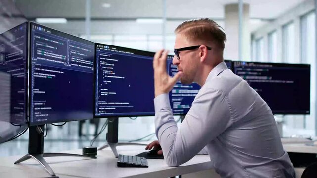 Sad Web Developer Frustrated With Coding