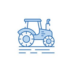 Tractor icon design with white background stock illustration