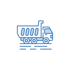 Tipper Truck icon design with white background stock illustration
