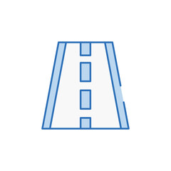 Big Road icon design with white background stock illustration