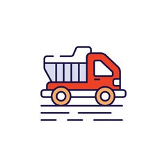 Haul Truck icon design with white background stock illustration