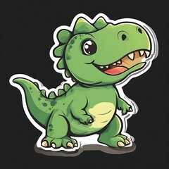 Fototapeta premium Cute cartoon dinosaur illustration