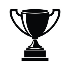 Classic trophy silhouette symbol of victory and achievement