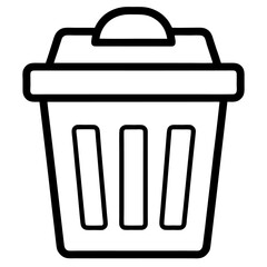 Eco Compost Bin Icon – Minimal Black Line Vector for Sustainable Living Projects