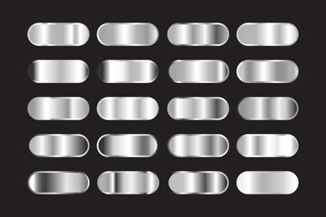 20 silver and grey gradient color set for UI elements