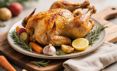 roasted chicken with vegetables