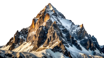 Mountain peak snow landscape background scenic view outdoor adventure climbing on transparent background