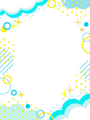 爽やかでポップなフレームイラスト
