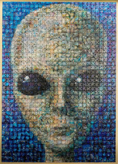 A Completed Alien Encounter Photomosaics Jigsaw Puzzle