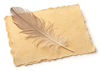 Warm Putty Paper with Feather Like Fiber Pattern