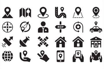 Mapping, Travel, and Navigation Symbols for Location-Based Services