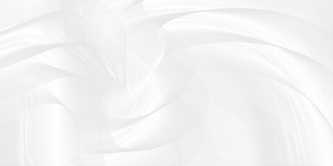 Abstract grey background poster with dynamic waves, White Abstract Background. Futuristic Technology Wide Wallpaper, Horizontal white & gray background with wavy lines pattern.