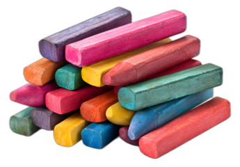 Collection of Multicolored Pastel Sticks in a Stack