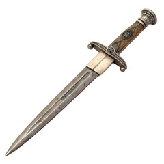 Antique Dagger Intricate Detail and Craftsmanship on transparent background