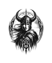 Viking Shield Maiden Warrior