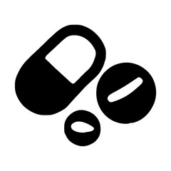 Pill and Capsule Icon for medical or health app