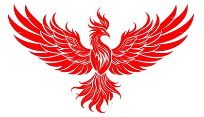 Obraz premium Red phoenix logo design