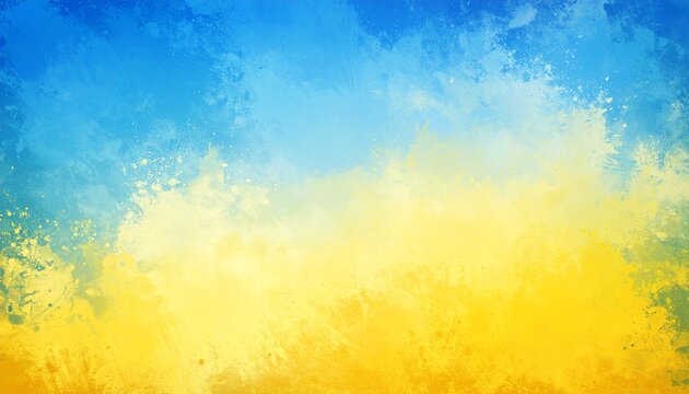 Summer grunge background with blue and yellow.